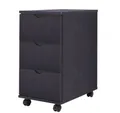 vidaXL Rollcontainer Schubladenelement 33×45×60 cm Schwarz, (1 St)