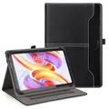 DLveer Universal Hülle für Whitedeer Tablet 10 Zoll/AWOW/Laptok/Hasskya/Pritom/TPZ, Tabwee T50 11 Zoll/SVITOO Tablet/Blackview/Doogee U11, Multi-View PU Leder Hülle für 10-11" Tablet, Massiv Schwarz