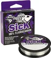 Berkley Sick Fluorocarbon-Vorfachmaterial – durchsichtige Fluoro-Carbon-Angelschnur, schnell sinkendes und unsichtbares Raubfisch-Angelvorfach, 50 m, farblos