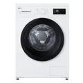 LG F4NA10S8NWK Waschmaschine Slim 8 kg Frontlader Serie A1, Klasse A, 1400 Umdrehungen, Hygieneprogramm mit Dampf, abnehmbares Oberteil, freistehend, schlichtes Design, Weiß