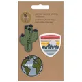 Lässig Textil-Sticker (3 Stk) - Schul Set Unique, Stick on Worldwide - Grün