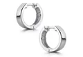 Materia Klappcreolen Damen Silber breit Ø15mm SO-441, aus 925 Sterling Silber, rhodiniert