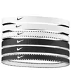 Nike Flex Classic Headbands 6 Stück elastische Haarbänder Sport W/B (6 Stück)