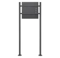 ML-DESIGN Standbriefkasten Wandbriefkasten Briefkasten Postkasten mit Zeitungsfach inkl. Standfuß, Briefkastenanlage mit Standfuß Anthrazit 120 cm Mailbox mit Pfosten