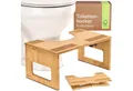 Praknu Fußhocker Klappbarer Toilettenhocker aus FSC® Bambus - Holz, Badezimmer
