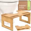 Toilettenhocker klappbar aus Bambus – Rutschfest & ergonomisch – WC-Hocker