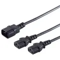 Y-Kabel Kaltgerätestecker /2xKaltgerätebuchse 1,8m