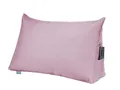 XDREAM Bettsitzkissen, Keilkissen für Bett und Sofa in Altrosa | Formstabiles Rückenkissen und Lendenkissen mit praktischem Seitenfach | waschbarer Bezug | Öko-Tex Zertifiziert | 70 x 40 x 20cm
