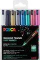 POSCA UNI MARKER PC-1MR 8ER SET METALLIC NEU OVP