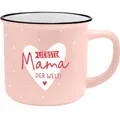 GRUSS & CO XL-Becher Motiv "Mama" | Lieblingsbecher aus Porzellan, Tasse mit Spruch, 55 cl, mit Geschenkbanderole | Geschenk für Mama, Muttertag | 74170