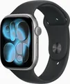 Apple Watch 11 46/Graues Aluminium/Schwarzes Armband M/L GPS