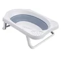keeeper Faltbare Babywanne mit Stöpsel, Ab 0 bis ca. 12 Monate, 33 l, 48 x 82 x 23,5 cm, Maja, Blau (Cloudy Blue)