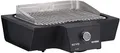 SEVERIN SEVO G Elektrogrill für drinnen und draußen, Tischgrill mit schnellem Grillstart bis 500 °C, Balkon Grill mit Slow Cooking Option, Edelstahl/Schwarz, PG 8104