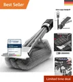 3-in-1 Edelstahl Grillbürste mit rutschfestem Griff für maximale Reinigungskraft