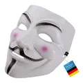 GOODS+GADGETS Anonymous Maske - V wie for Vendetta Mask - Guy Fawkes Mask - Halloween Karneval (Weiß)