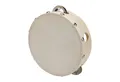 GICO Spielzeug-Musikinstrument Kinder Tamburin 15cm aus Holz mit 4 Schellen - 3832