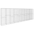 vidaXL Gabionenwand mit Abdeckung Verzinkter Stahl 600 x 50 x 200 cm
