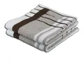 Strandtücher, 2erSet, 100% Baumwolle, Berlin, Streifen, 50 x 100 cm  Taupe/S...