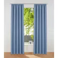 OTTO home Vorhang Parry (2 St), Kräuselband, blickdicht, Polyester, 2-er Set, blickdicht, monochrom, basic, einfarbig, Bestseller blau 140 cm x 245 cm