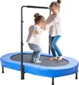 VEVOR Kindertrampolin Indoor / Outdoor-Trampolin faltbares Mini Trampolin mit Griff, Rebounder-Trampolin Gartentrampolin für Kleinkinder, Geburtstagsgeschenk für Kinder ab 3 Jahren für Spaß, Blau