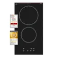 Exquisit Kochfeld EKC301-R-020 | Glaskeramik | Touch Control | Timer | Kindersicherung | Rahmenlos | 2 Kochstellen | 3000 W