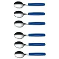 6 Stück Victorinox Tafellöffel Esslöffel Set Edelstahl Blau