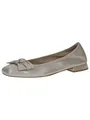 CAPRICE Damen Ballerinas aus Leder mit Blockabsatz, Grau (Stone Per.Deer), 37 EU