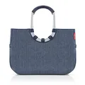 reisenthel loopshopper L Herringbone Dark Blue - Einkaufstasche 25l Volumen - B 46 x H 34,5 x T 25 cm, OR4113