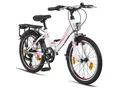 Licorne Bike Stella Premium City Bike 20,24,26 und 28 Zoll Fahrrad für Mädchen Herren und Damen 21 Gang (6 Gang bei 20 Zoll) Holland Citybike Zoll:20;Farbe:Weiss