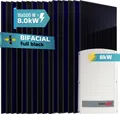 SUNNIVA® 8.0 kW Solaranlage, 16x 500 W Solarmodule Fullblack Bifacial, Wechselrichter SolarEdge SE8K (3-phasig)