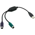 Perixx PERIPRO-401 - PS / 2-USB-Adapter für Maus Tastatur USB auf PS2 Konvert...