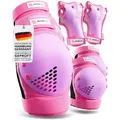SKATEWIZ Protektoren-Set SMASH Knieschoner Kinder Inliner Schoner Erwachsene Protektoren Set (Schonerset Inliner skates Mädchen Schützer, 6-tlg., Inliner Schoner mit Knie-, Ellenbogen- und Handgelenkschützer), Schützer Inline Skates Kinder Schlittschuhe Schoner L/XL - Erwachsene