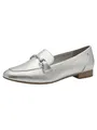 MARCO TOZZI Damen Slipper mit Blockabsatz Vegan, Silber (Silver), 39 EU