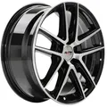 Platin P73 Diamond Black Front Polished 6x15 ET 38 4/100 Alufelge Schwarz