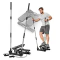 Hop-Sport Swing Stepper HS-050S Norg, Up-Down-Side-Stepper für Zuhause mit Haltegriffen, Expander & LCD-Display, Ganzkörpertraining mit einem Sportgerät