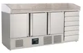 SARO Pizzatisch PZ 9031 PRO - Granit-Arbeitsplatte - Pizzeriakühltisch - 230V