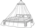Moskitonetz Doppelbett home protect ohne Bohren weiss 1250x250 cm