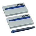 LAMY T10 2er Set löschbare Tintenpatronen mit großem Tintenvorrat - geeignet für alle Lamy Patronenfüllhaltermodelle - Inhalt 1,25ml je Patrone - 5 Stück pro Päckchen - Tintenfarbe blau