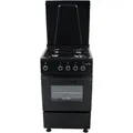 Gasline Gas Standherd 50cm Gasbackofen mit Thermostat Schwarz SHGG5050THTB, Vollzündsicherung Propangas/Erdgas ideal für Camping, Garten, Terrase.