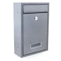BITUXX® Kompakter Mini Briefkasten Wandbriefkasten Letterbox erweiterbar zur Briefkastenanlage (Anthrazit)
