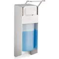 10 x Eurospender 500 ml, intelligente Handhygiene, Seifenspender, Desinfektionsmittelspender, Bügel-Mechanik, weiß