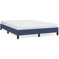 vidaXL Bettgestell ohne Matratze Blau 140x200 cm Stoff - Blau