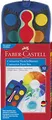 FABER-CASTELL 125001 - Farbkasten CONNECTOR mit 12 Farben, inklusive Deckweiß, Pinselfach und Namensfeld, blau, 1 Stück