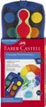 FABER-CASTELL 125001 CONNECTOR Farbkasten - 12 Farben, inkl. Deckweiß, blau