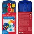 FABER CASTELL Deckfarbkasten CONNECTOR 12 Farben Malkasten blau mit Deckweiß neu