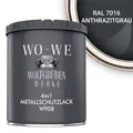 WO-WE Metallschutzlack 4in1 Metalllack Metallfarbe Metallschutzfarbe W908, 0.75L - 2,5L, Außenbereich