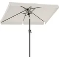 Songmics Sonnenschirm, Beige, Metall, 200x300 cm, Sonnen- & Sichtschutz, Sonnenschirme