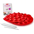 BETTY BOSSI Kugel-Backform Cake-Pops Silikon hitzebeständig bis 220°C Rot