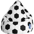Sitting Point Sitzsack BeanBag Fußball 120, Schwarz-Weiß Fußball-Muster