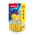 Vileda Ersatzmopp Doppelpack für Wischmopp SuperMocio Soft